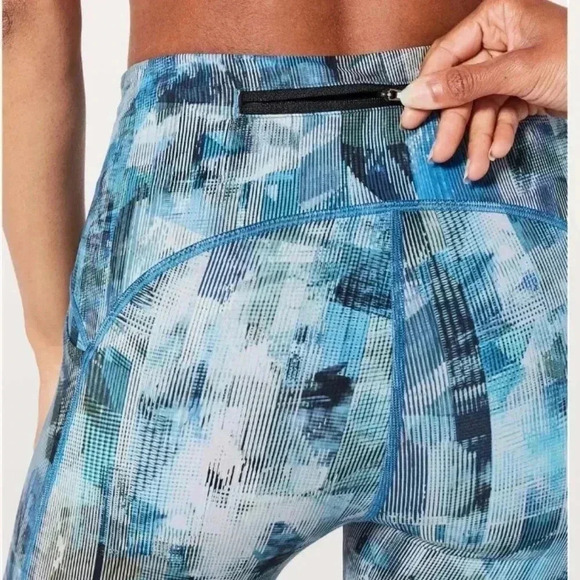 Lululemon On Pace Tight 7/8 *25"Sun Dazed Multi Blue / Super Dark - Picture 5 of 12